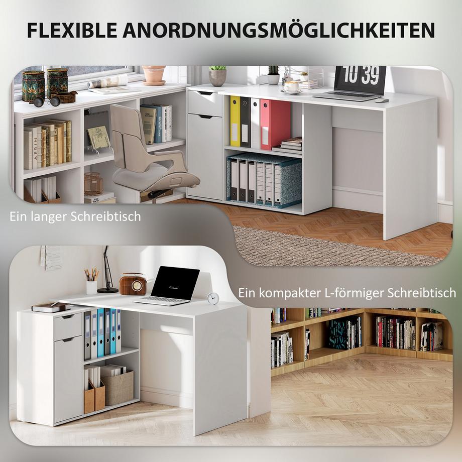 HOMCOM Bureau d'angle  