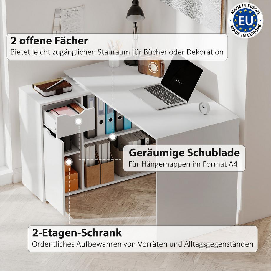 HOMCOM Bureau d'angle  