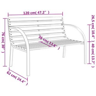 VidaXL panca da giardino Legno  