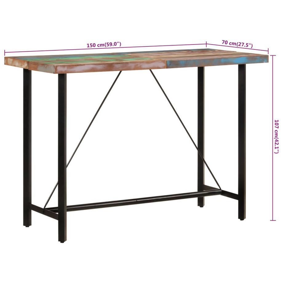 VidaXL Bartisch holz  