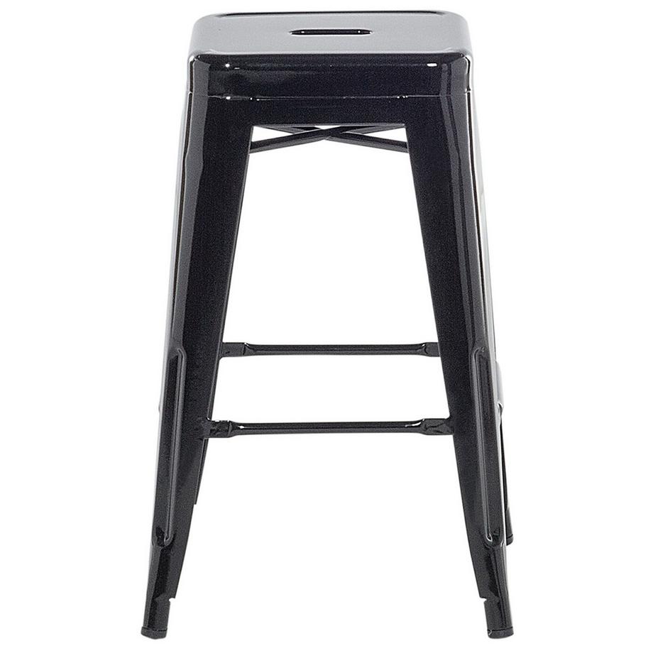 Beliani Lot de 2 tabourets de bar en Acier Industriel CABRILLO  