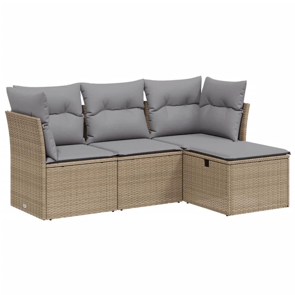 VidaXL set divano da giardino Polirattan  