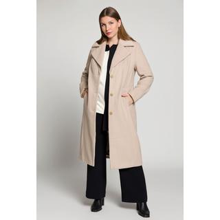 Ulla Popken  Manteau, coupe A, col à revers, doublure en satin 