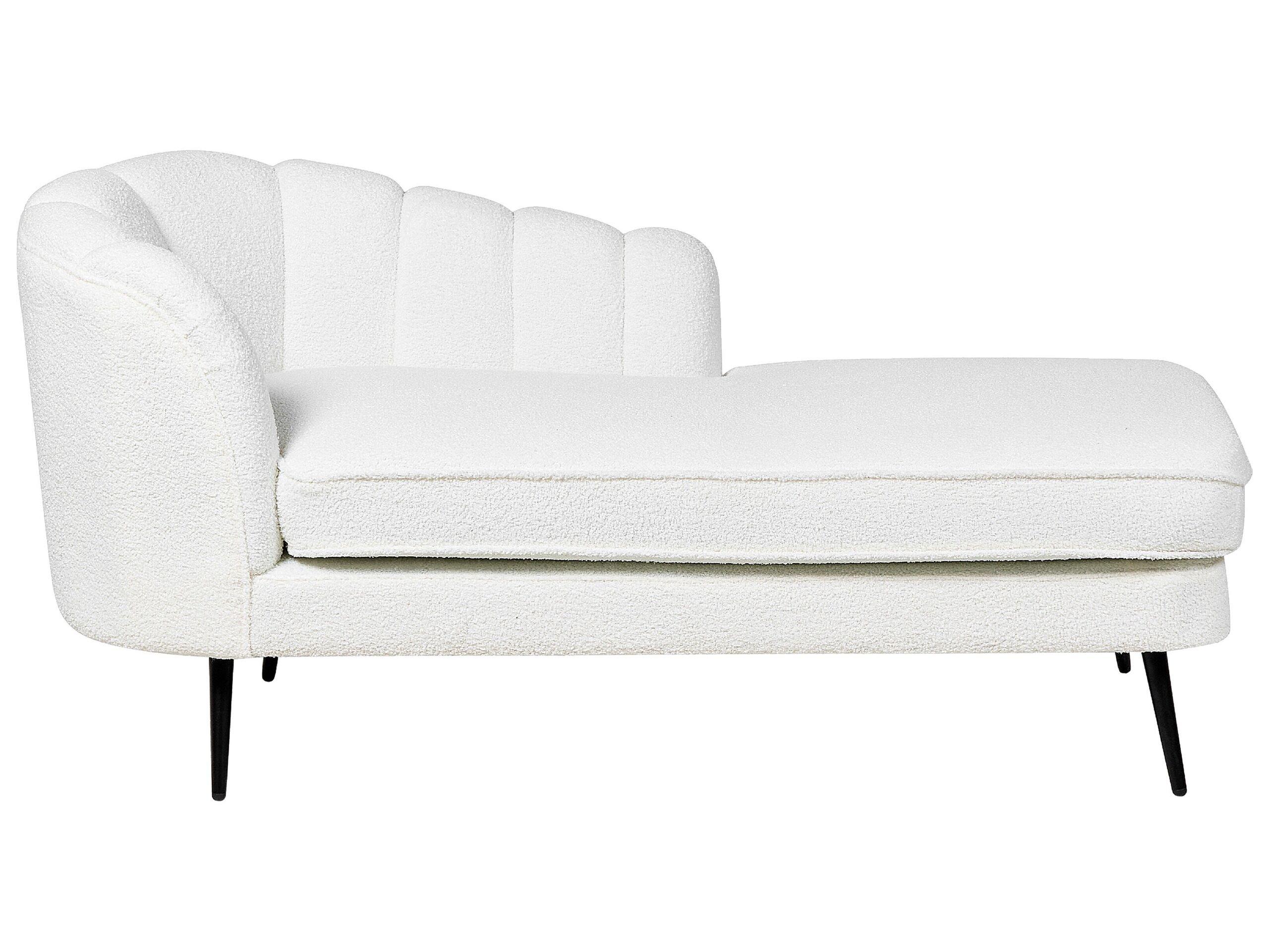 Beliani Chaise longue côté gauche en Bouclé Glamour ALLIER  