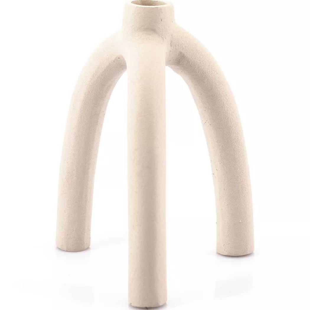mutoni - Kerzenständer Twig small off-white, One Size, Weiss