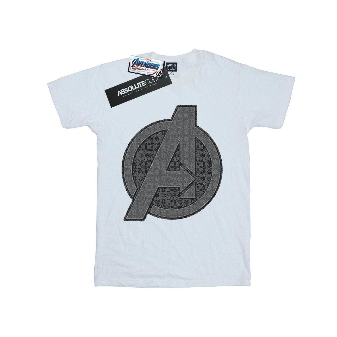 Image of Avengers Endgame Iconic Logo Tshirt Damen Weiss M