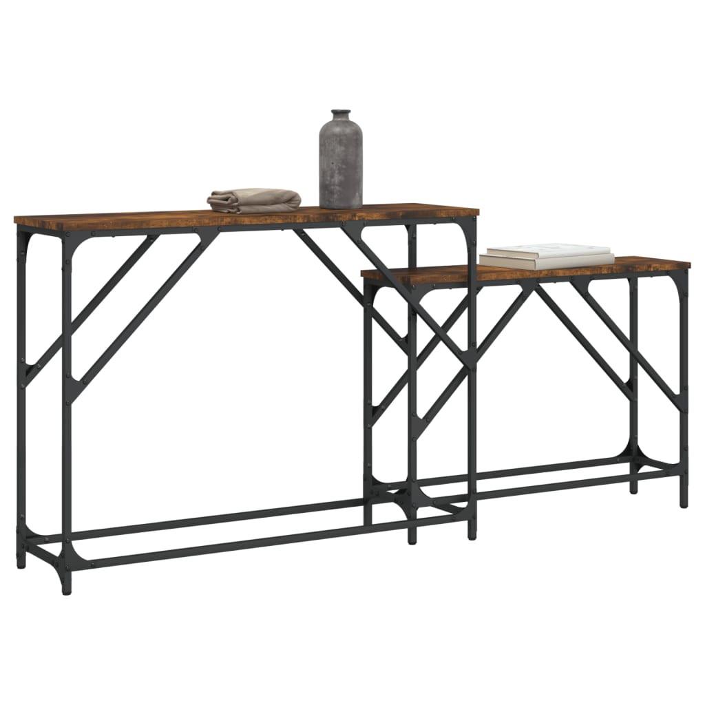 VidaXL Table console gigogne bois d'ingénierie  