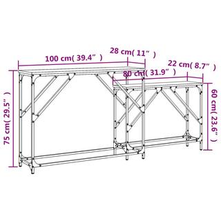 VidaXL Table console gigogne bois d'ingénierie  