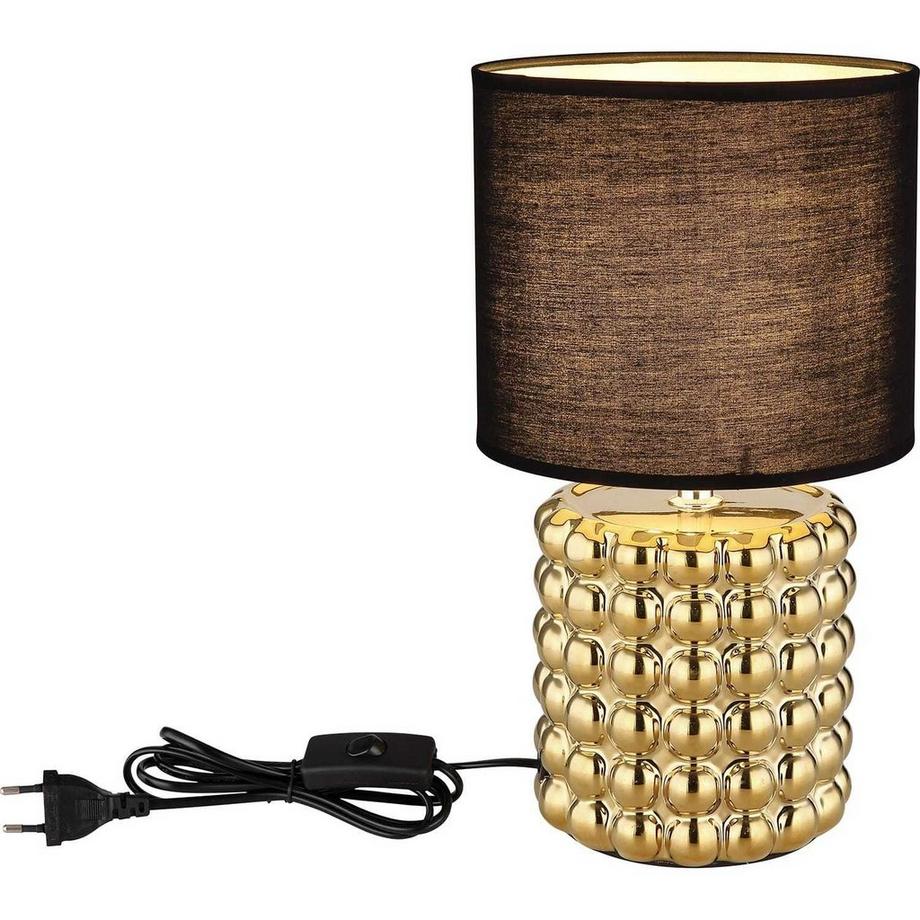 mutoni Lampe à poser Valentino céramique couleur or 1xE14  