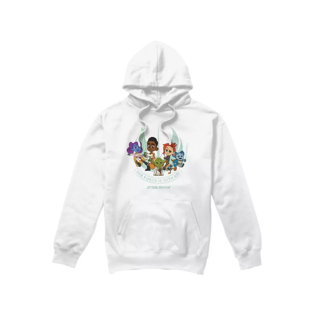 STAR WARS - Young Jedi Adventure The Force Is With Us Kapuzenpullover, für Herren, Weiss, Größe S