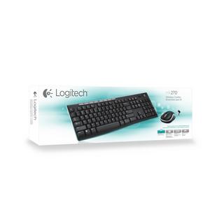 Logitech  Wireless Combo MK270 tastiera Mouse incluso USB AZERTY Francese Nero 