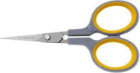 Image of Softgrip Schere 10cm E-3044400 grau/gelb, Titan Nitrid Softgrip Schere 10cm E-3044400 grau/gelb, Titan Nitrid