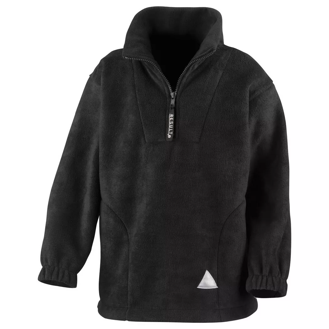 Result - FleeceOberteil Reißverschluss, Fleece Oberteil Reissverschluss, 134/140, Schwarz