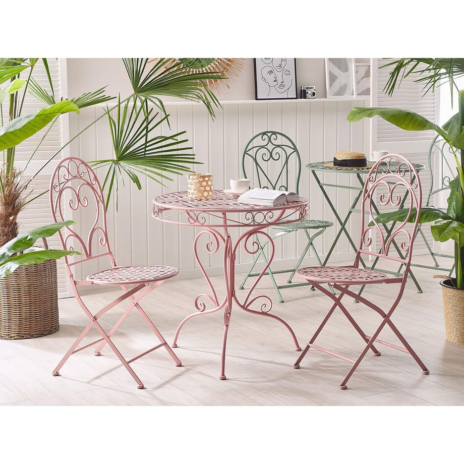 Beliani Tavolino Bistrot en Ferro Retrò ALBINIA  