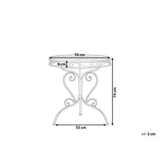 Beliani Table de jardin en Métal Rétro ALBINIA  