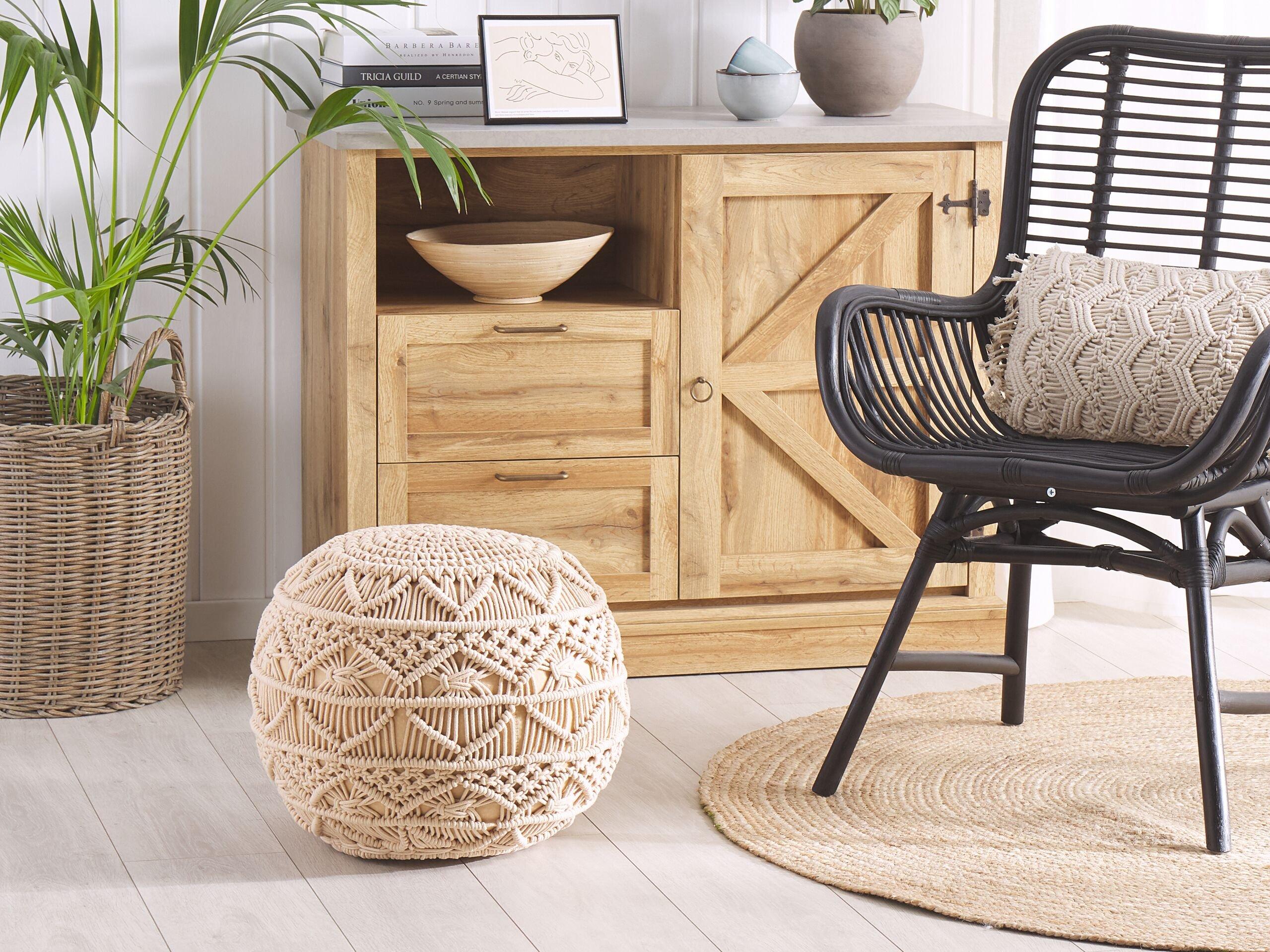 Beliani Pouf en Cotone Classico KAYSERI  