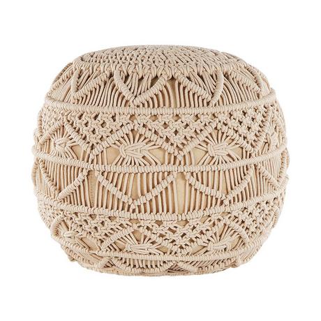 Beliani Pouf en Coton Traditionnel KAYSERI  