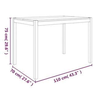 VidaXL Table à manger bois d'acacia  