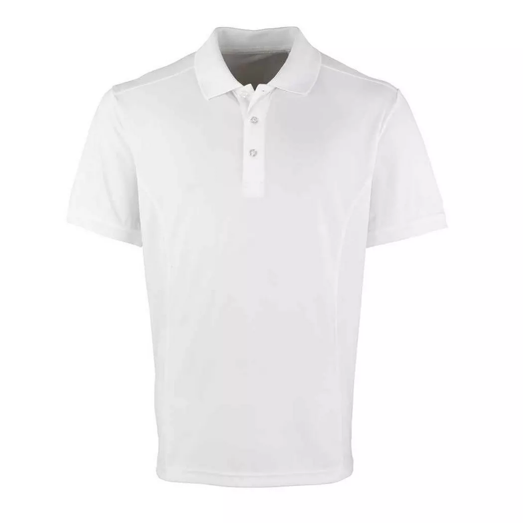 PREMIER - Coolchecker Poloshirt, für Herren, Weiss, Größe L