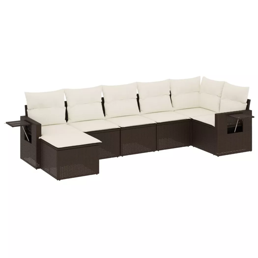 VidaXL - Garten sofagarnitur poly-rattan, One Size, Braun