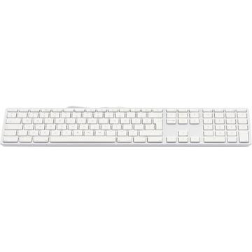 Tastatur KB-1243 Weiss, GB-Layout mit Ziffernblock