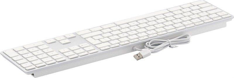 LMP  USB Tastatur KB-1243, UK-Layout, Zahlenblock, 110 Tasten, 2x USB 