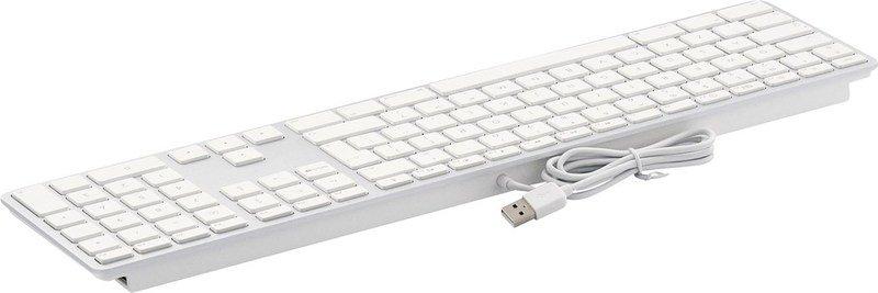 LMP  USB Tastatur KB-1243, UK-Layout, Zahlenblock, 110 Tasten, 2x USB 