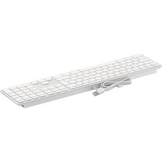 LMP  USB Tastatur KB-1243, UK-Layout, Zahlenblock, 110 Tasten, 2x USB 