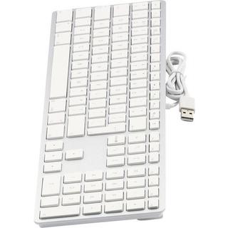 LMP  USB Tastatur KB-1243, UK-Layout, Zahlenblock, 110 Tasten, 2x USB 