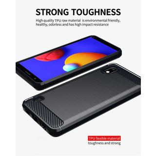 Cadorabo  Housse compatible avec Samsung Galaxy A10 / M10 - Coque de protection en silicone TPU flexible, aspect inox et fibre de carbone 