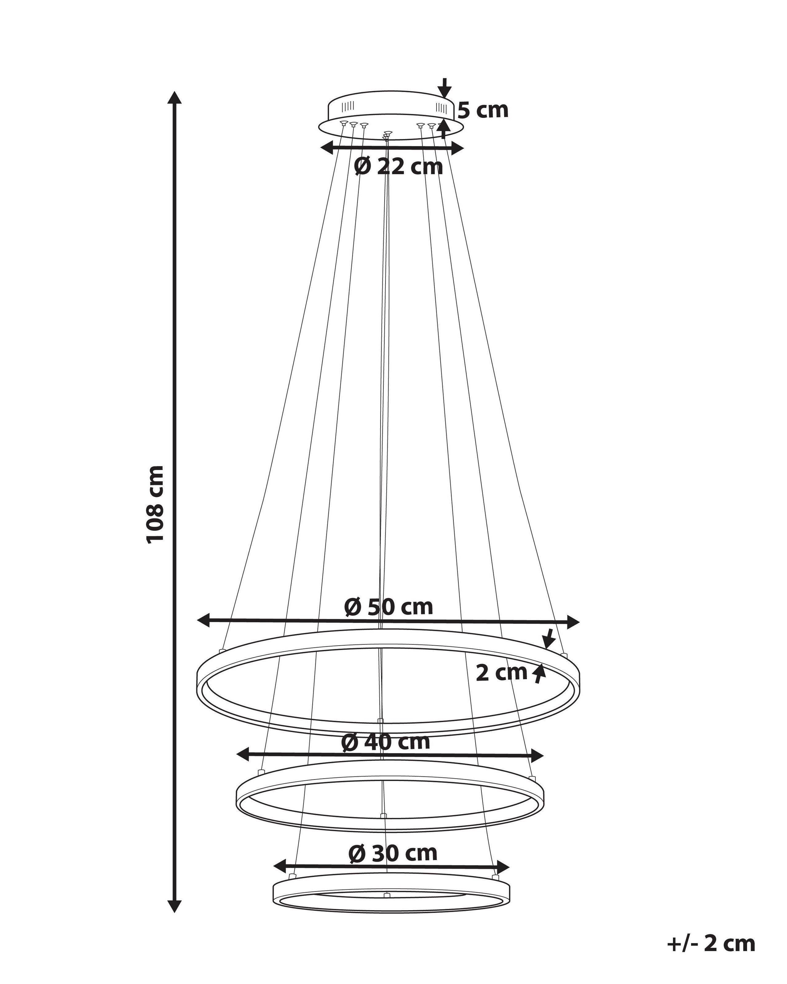 Beliani Lampe suspension en Aluminium Moderne ATREK  