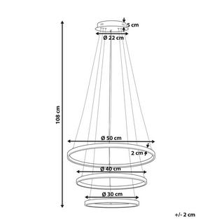 Beliani Lampe suspension en Aluminium Moderne ATREK  