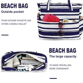 Only-bags.store  Große Strandtasche mit Reißverschluss Wasserdichte Umhängetasche Tragetasche Shopper 