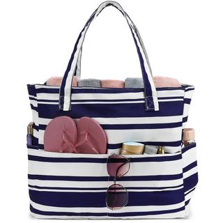 Only-bags.store  Grand sac de plage avec fermeture éclair Sac à bandoulière imperméable Sac fourre-tout shopper 