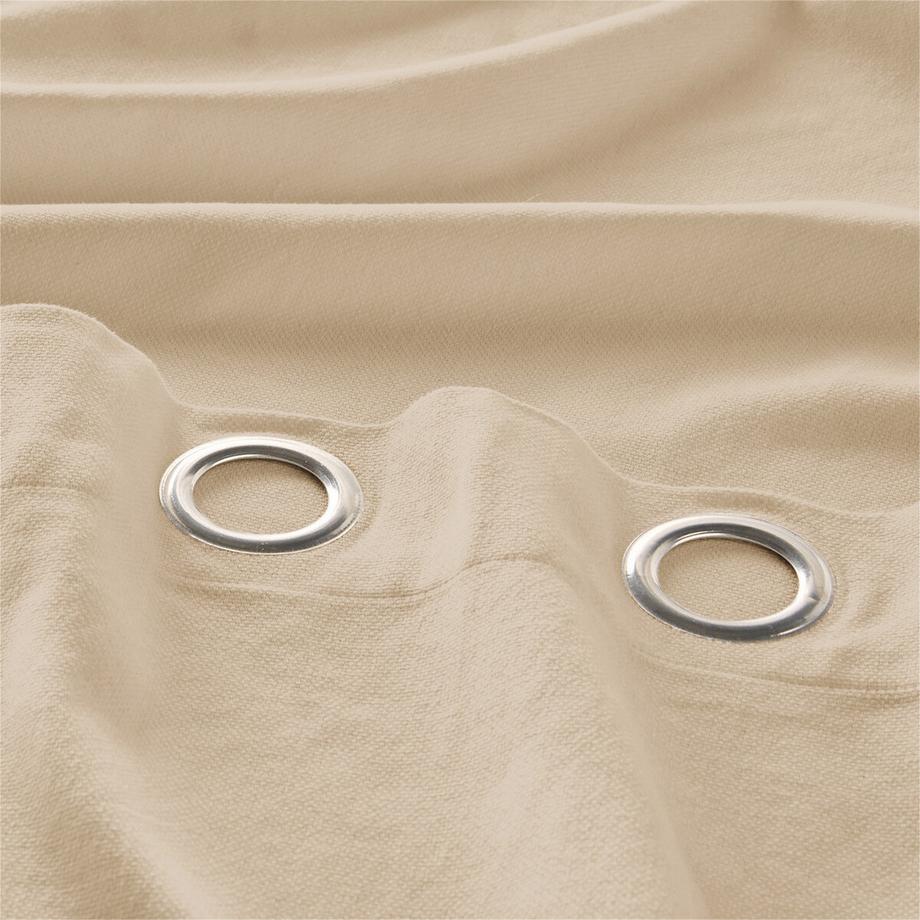 La Redoute Intérieurs  Vorhang uni Baumwolle gezopft Ösen Panama 