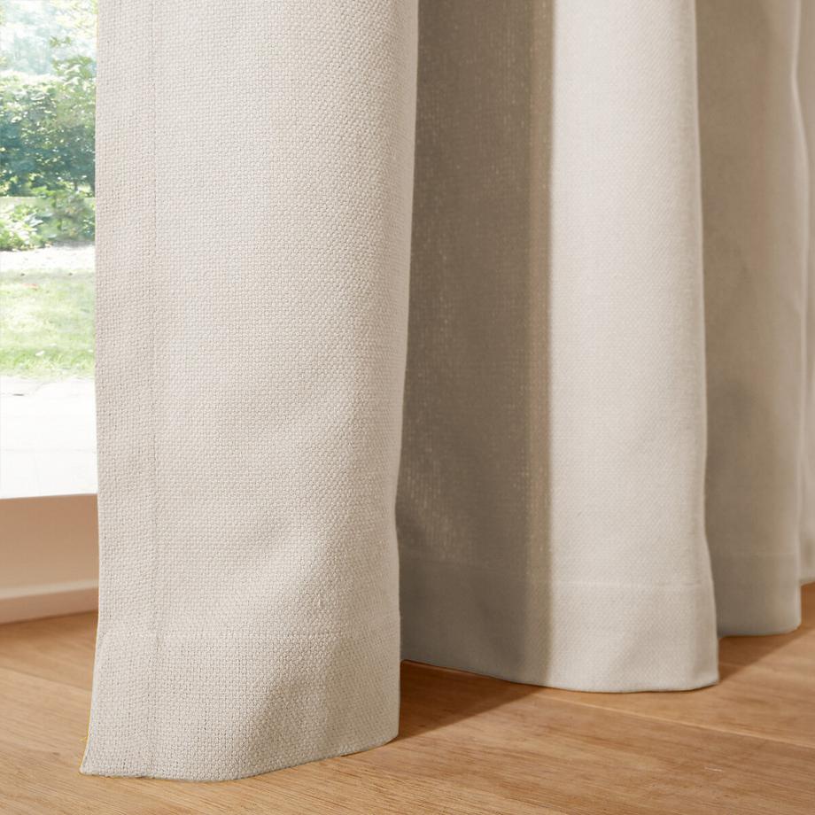 La Redoute Intérieurs  Vorhang uni Baumwolle gezopft Ösen Panama 