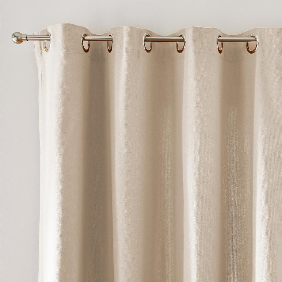 La Redoute Intérieurs  Vorhang uni Baumwolle gezopft Ösen Panama 