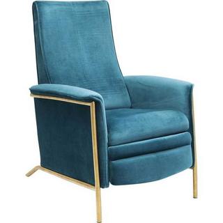 mutoni Fauteuil relax Lazy Velours Bleu  