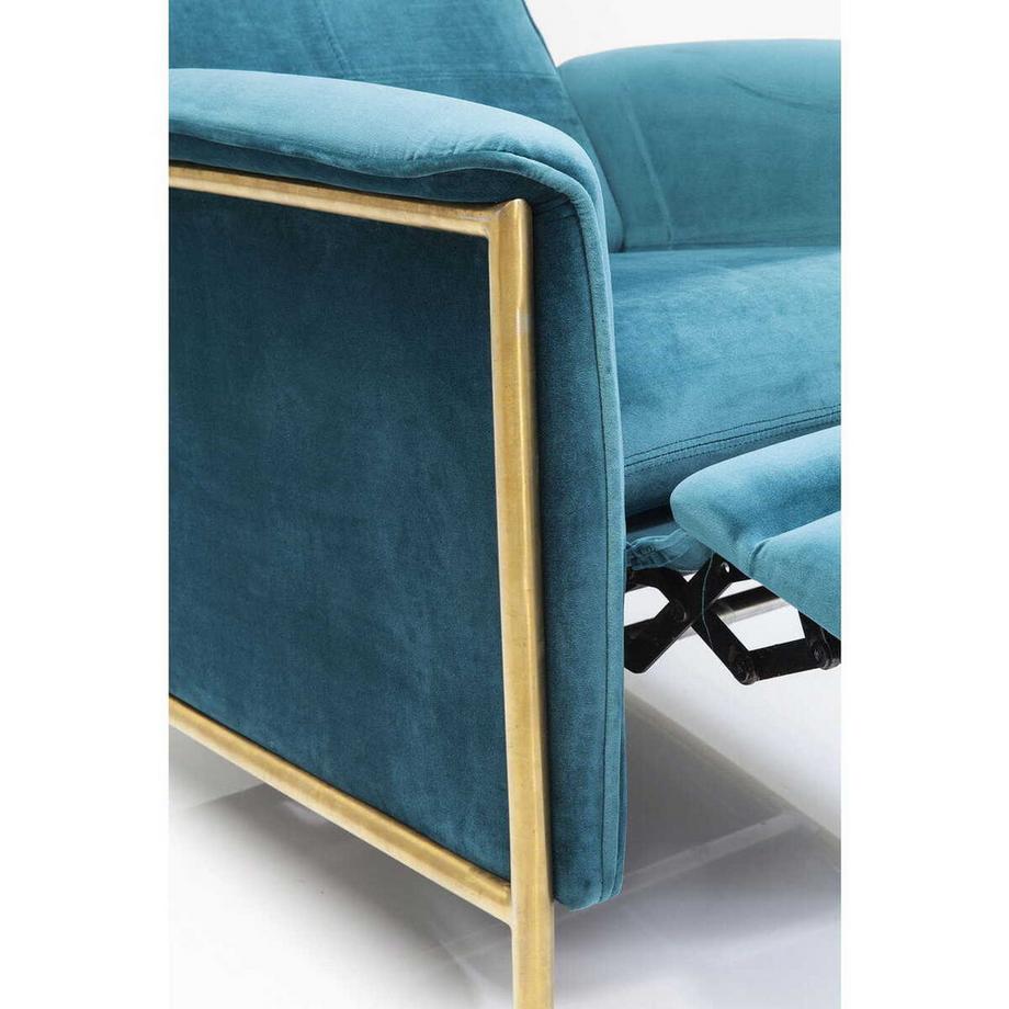 mutoni Fauteuil relax Lazy Velvet bleu  