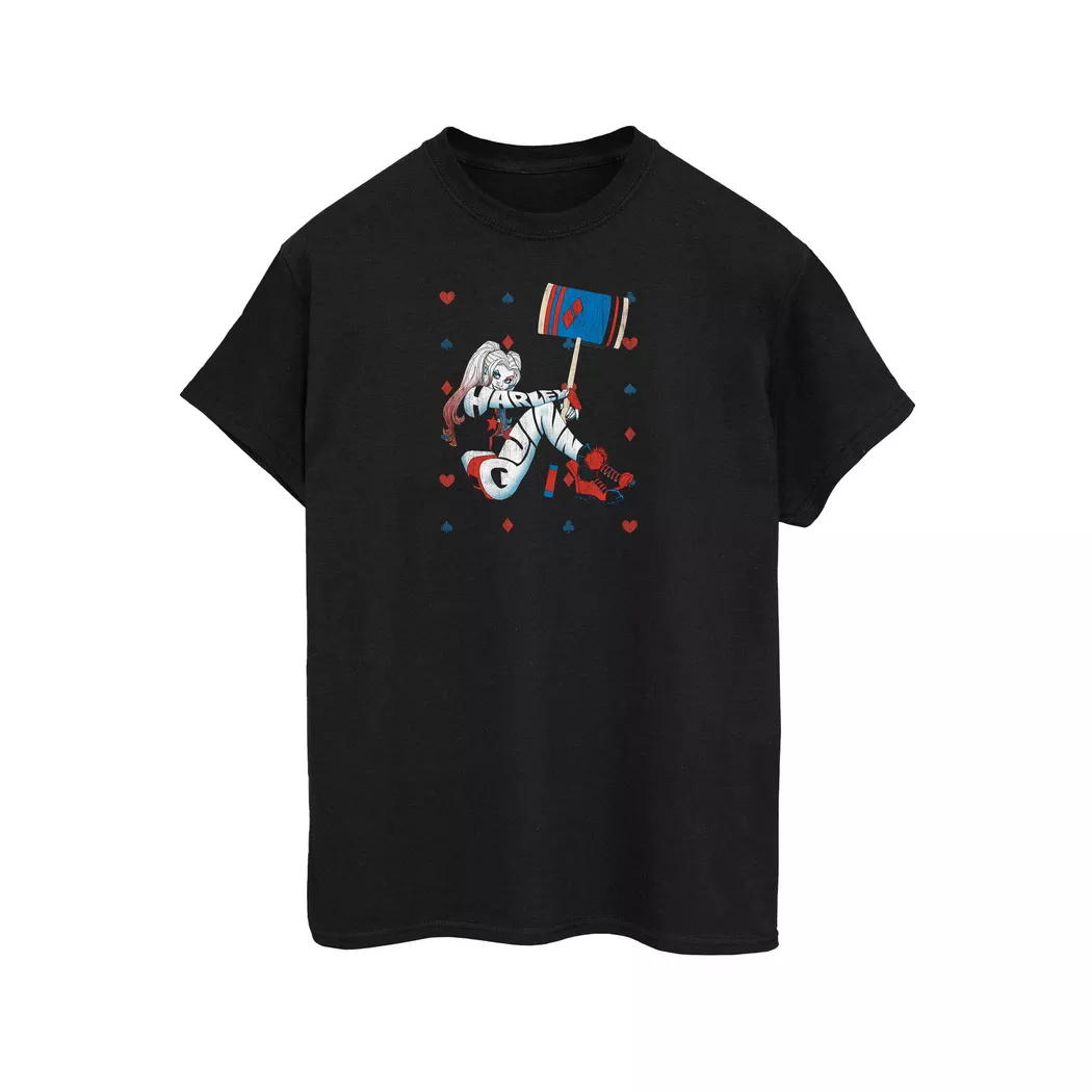DC COMICS - TShirt, für Damen, Schwarz, Größe XL