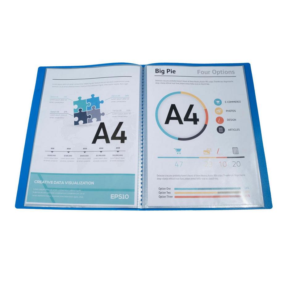 Exacompta Portalistino Opak polipropilene flessibile, 50 buste leggermente goffrate - A4 - x 12  