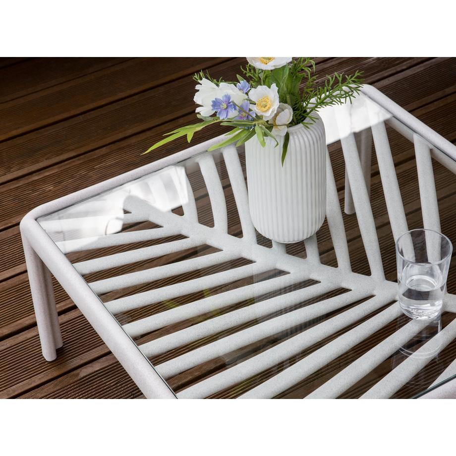 Beliani Outdoor Couchtisch aus Kunststoff Modern FERRETTI  