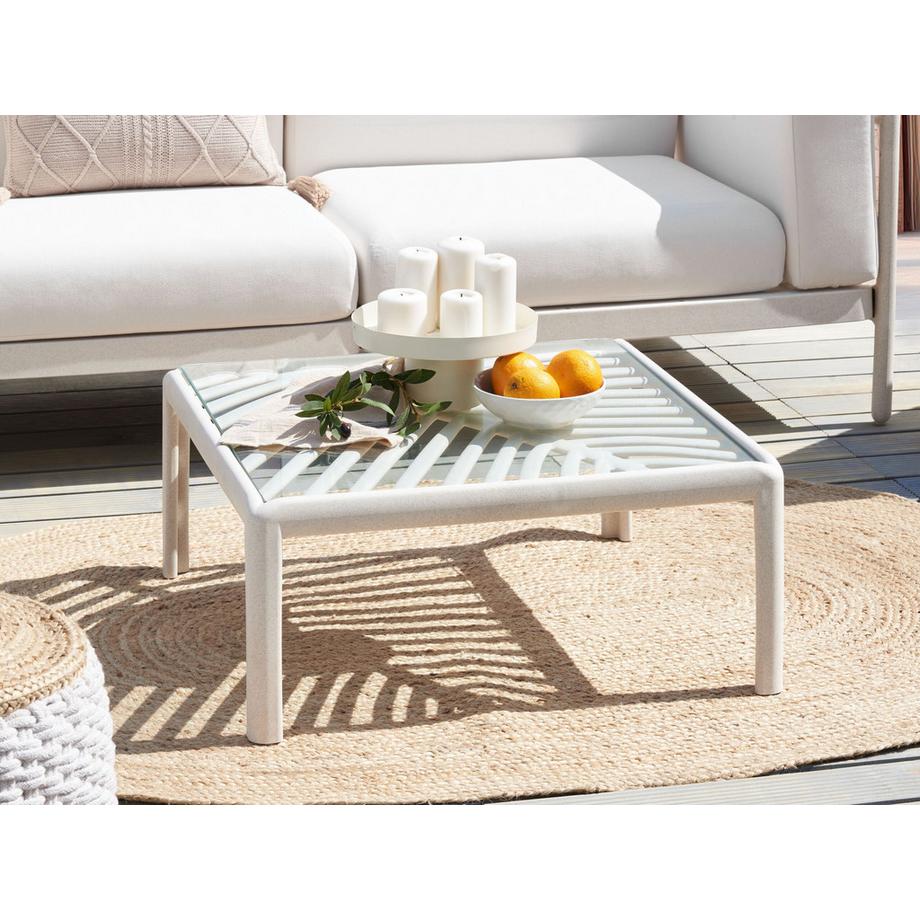 Beliani Outdoor Couchtisch aus Kunststoff Modern FERRETTI  