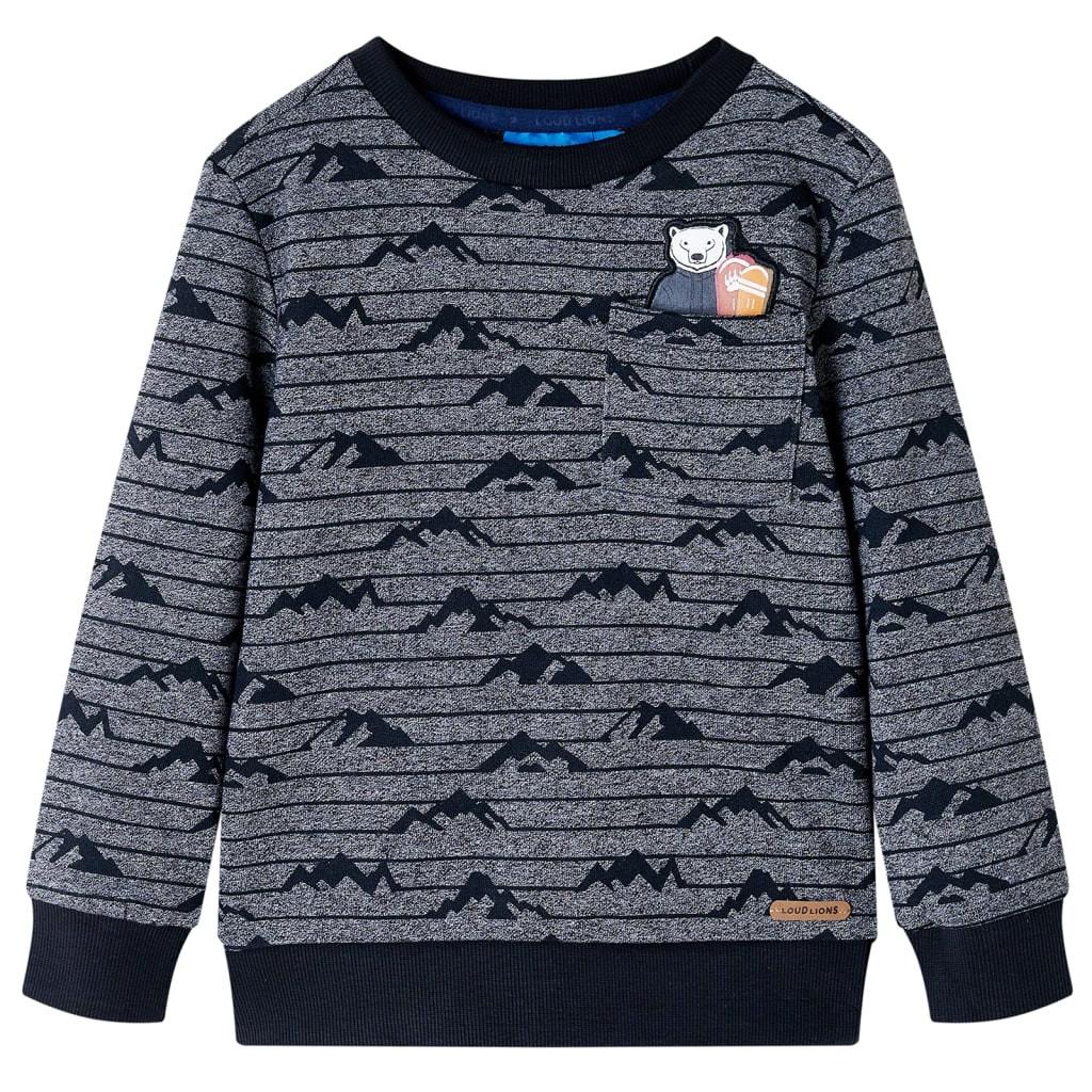 Image of Kinder Sweatshirt Gewebe Jungen Grau 104