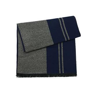 Only-bags.store  Schal Warm und weich Winterschal gestrickt kariert Winter lange Schals Marine Einheitsgröße 