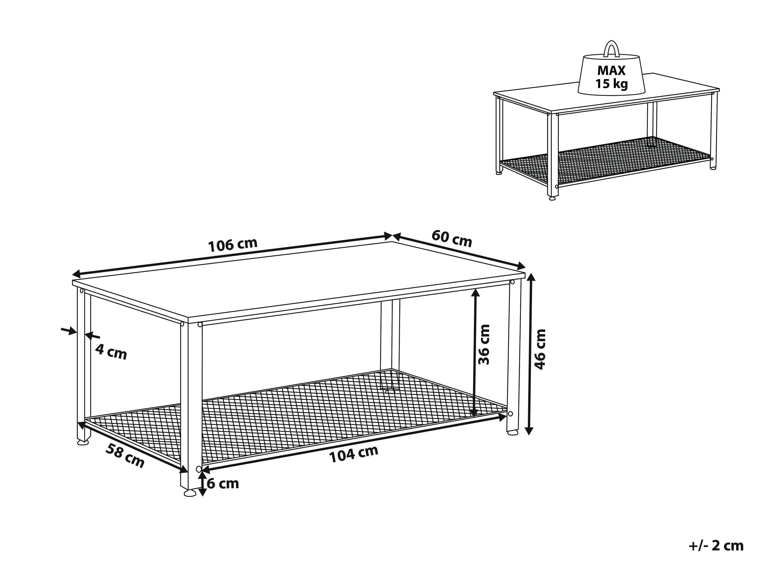 Beliani Table basse en Panneau de particules Scandinave ASTON  