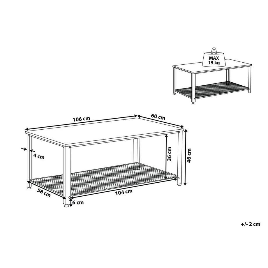 Beliani Table basse en Panneau de particules Scandinave ASTON  