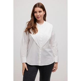 Ulla Popken  Chemisier, plastron, col montant, manches longues, coton bio 