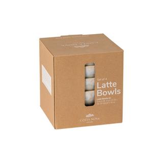 Northix Bol à latte 4 pièces Gris  