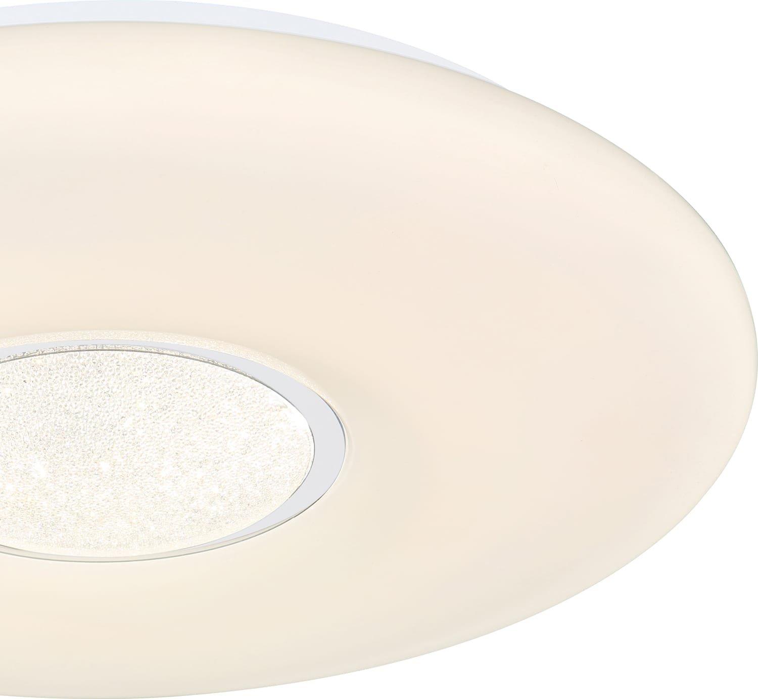 mutoni Plafonnier Sully métal blanc LED 41x41  